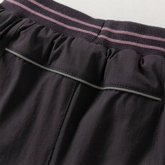 Dave&Bella Toddler Boys Casual Purple/Dark Grey Loose Padded Pants