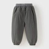 Dave&Bella Toddler Boys Casual Purple/Dark Grey Loose Padded Pants