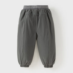 Dave&Bella Toddler Boys Casual Purple/Dark Grey Loose Padded Pants