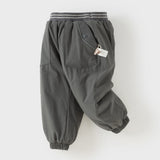 Dave&Bella Toddler Boys Casual Purple/Dark Grey Loose Padded Pants