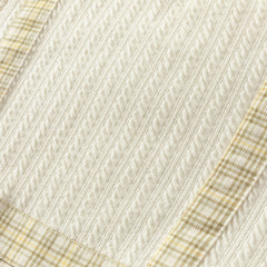 Dave&Bella Baby Boys College-style Yellow-white Plaid Warm Padded Indoor Rompers