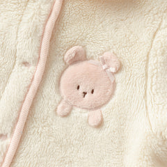 Dave&Bella Baby Girls Winter Adorable Beige Doll Collar Soft Warm One-pieces Romper