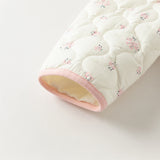Dave&Bella Baby Girls Sweet Beige Floral Print Doll Collar Warm Padded Rompers