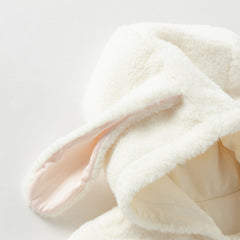 Dave&Bella Baby Girls Autumn Rabbit-style Cozy Beige Hooded One-pieces Romper