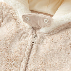 Dave&Bella Baby Girls/Boys Winter Casual Hooded Warm Plush One-Pieces Romper