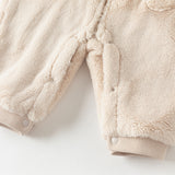 Dave&Bella Baby Girls/Boys Winter Casual Hooded Warm Plush One-Pieces Romper