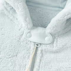 Dave&Bella Newborn Girls/Boys Winter Soft Plush-lined Hooded Baby One-Pieces Romper
