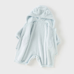 Dave&Bella Newborn Girls/Boys Winter Soft Plush-lined Hooded Baby One-Pieces Romper