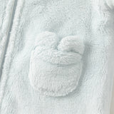 Dave&Bella Newborn Girls/Boys Soft Plush-lined Hooded Baby One-Pieces Romper
