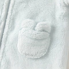 Dave&Bella Newborn Girls/Boys Winter Soft Plush-lined Hooded Baby One-Pieces Romper