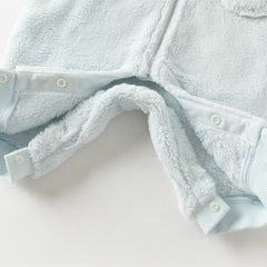 Dave&Bella Newborn Girls/Boys Winter Soft Plush-lined Hooded Baby One-Pieces Romper
