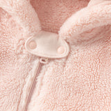 Dave&Bella Newborn Girls/Boys Soft Plush-lined Hooded Baby One-Pieces Romper