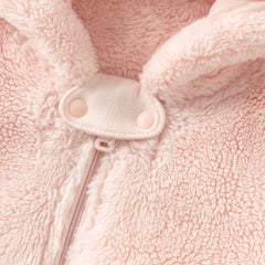 Dave&Bella Newborn Girls/Boys Winter Soft Plush-lined Hooded Baby One-Pieces Romper