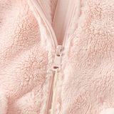 Dave&Bella Newborn Girls/Boys Soft Plush-lined Hooded Baby One-Pieces Romper