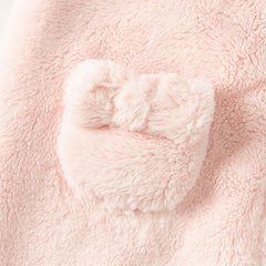 Dave&Bella Newborn Girls/Boys Winter Soft Plush-lined Hooded Baby One-Pieces Romper