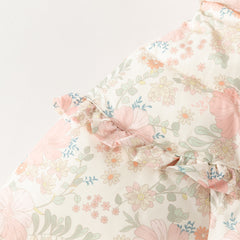 Dave&Bella Toddler Girls Winter Adorable Pink Floral Outwear Paddes Hooded Coats