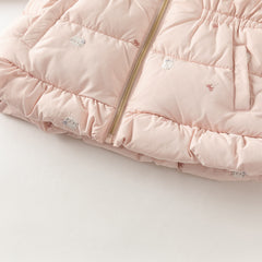 Dave&Bella Toddler Girls Winter Cute Pink Warm Windproof Padded Hooded Coats