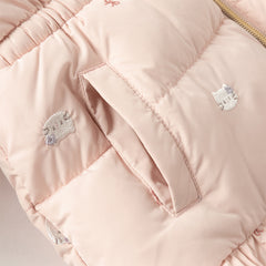 Dave&Bella Toddler Girls Winter Cute Pink Warm Windproof Padded Hooded Coats