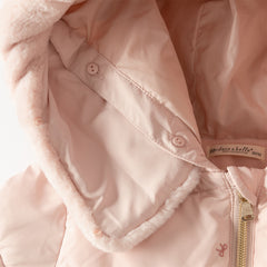 Dave&Bella Toddler Girls Winter Cute Pink Warm Windproof Padded Hooded Coats