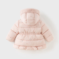 Dave&Bella Toddler Girls Winter Cute Pink Warm Windproof Padded Hooded Coats