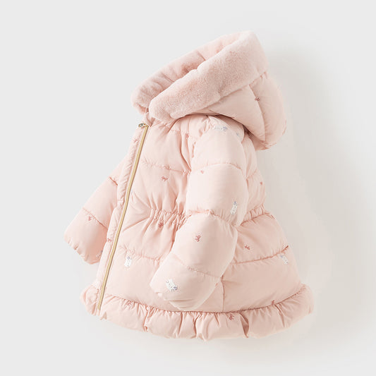 Dave&Bella Toddler Girls Winter Cute Pink Warm Windproof Padded Hooded Coats