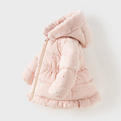 Dave&Bella Toddler Girls Winter Cute Pink Warm Windproof Padded Hooded Coats