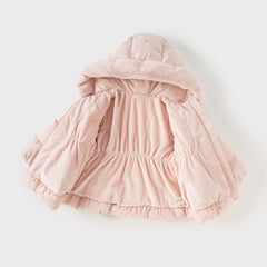 Dave&Bella Toddler Girls Winter Cute Pink Warm Windproof Padded Hooded Coats