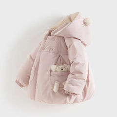 Dave&Bella Toddler Girls Winter Versatile Outwear Waterproof Warm Down Coats