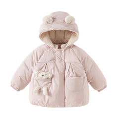 Dave&Bella Toddler Girls Winter Versatile Outwear Waterproof Warm Down Coats