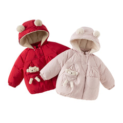 Dave&Bella Toddler Girls Winter Versatile Outwear Waterproof Warm Down Coats