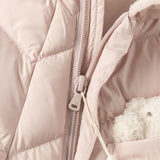Dave&Bella Baby Girls/Boys Winter Festival Red/Pink Outwear Hooded Down Rompers