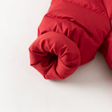 Dave&Bella Baby Girls/Boys Winter Festival Red/Pink Outwear Hooded Down Rompers