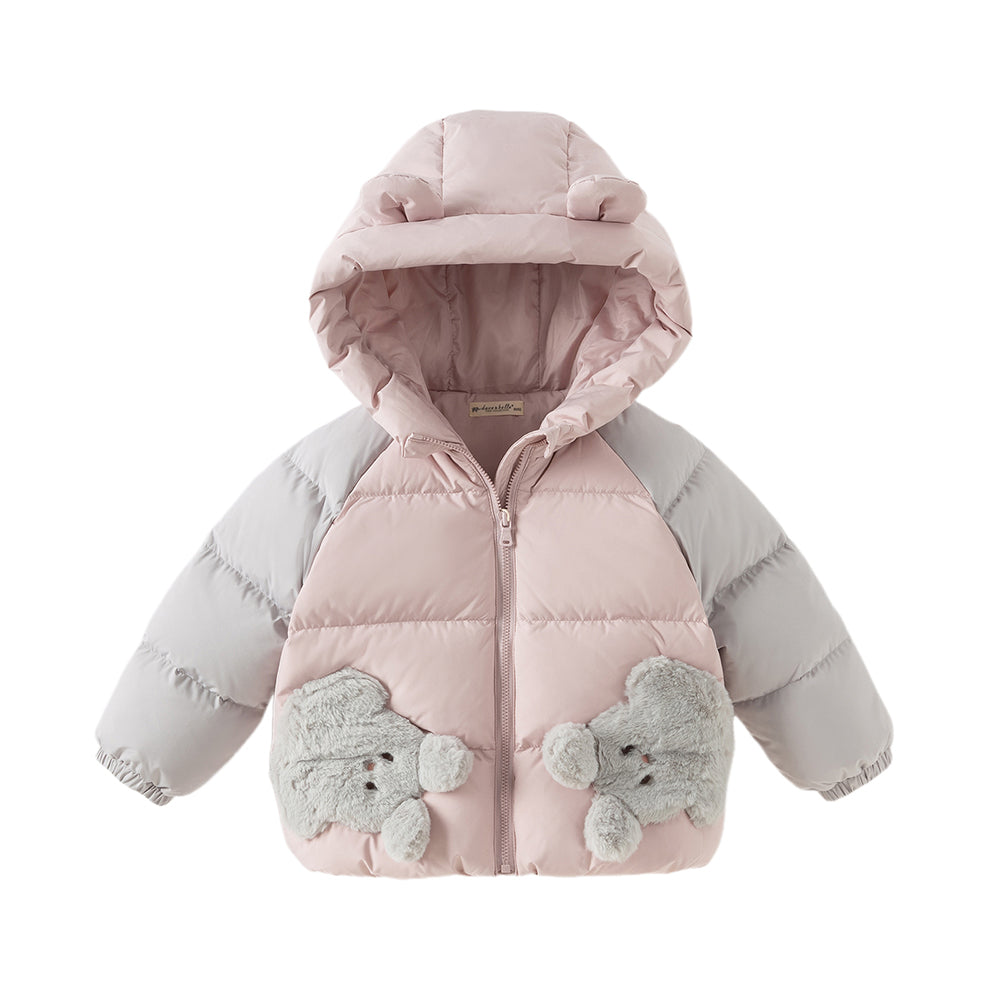 Dave&Bella Toddler Girls/Boys Winter Cute Animal-shaped Plush-lined Hooded Down Coats