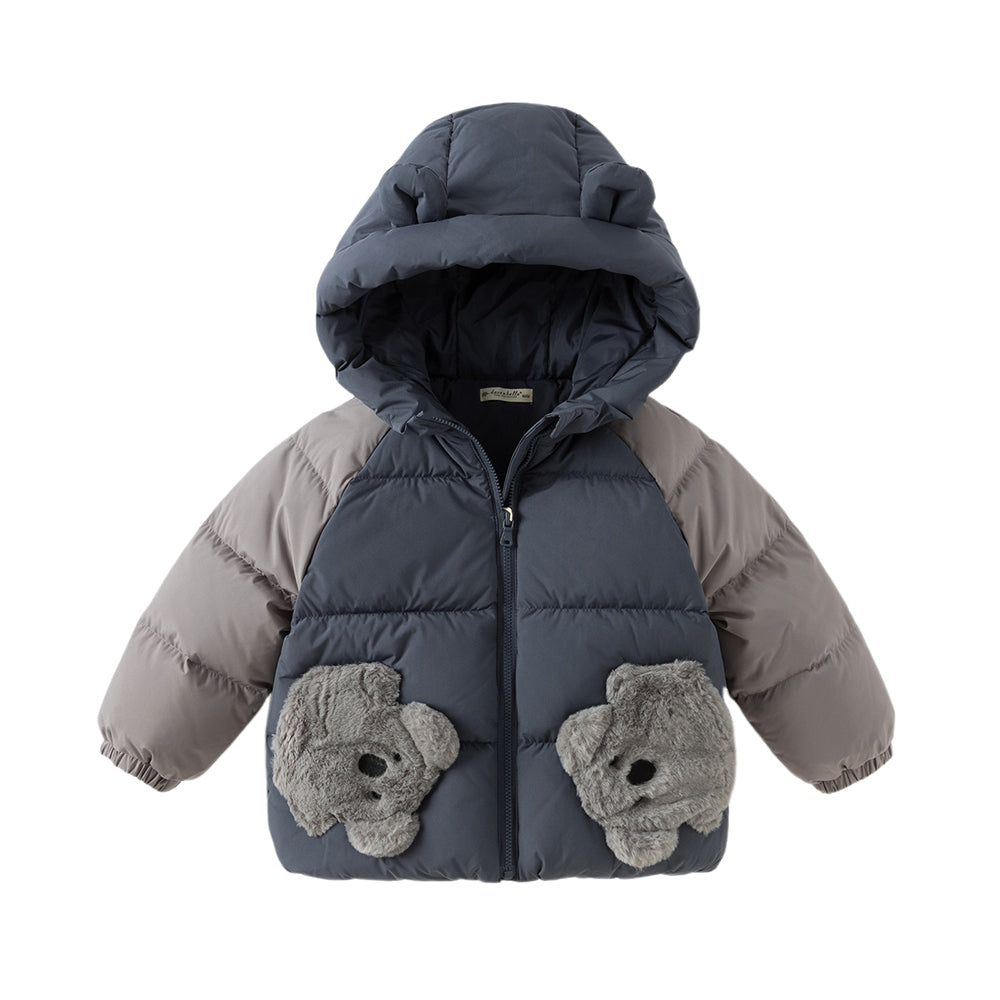 Dave&Bella Toddler Girls/Boys Winter Cute Animal-shaped Plush-lined Hooded Down Coats