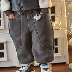 Dave&Bella Toddler Girls/Boys Autumn Cozy Fleece Drawstring Sweatpants
