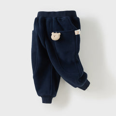 Dave&Bella Toddler Girls/Boys Autumn Cozy Fleece Drawstring Sweatpants