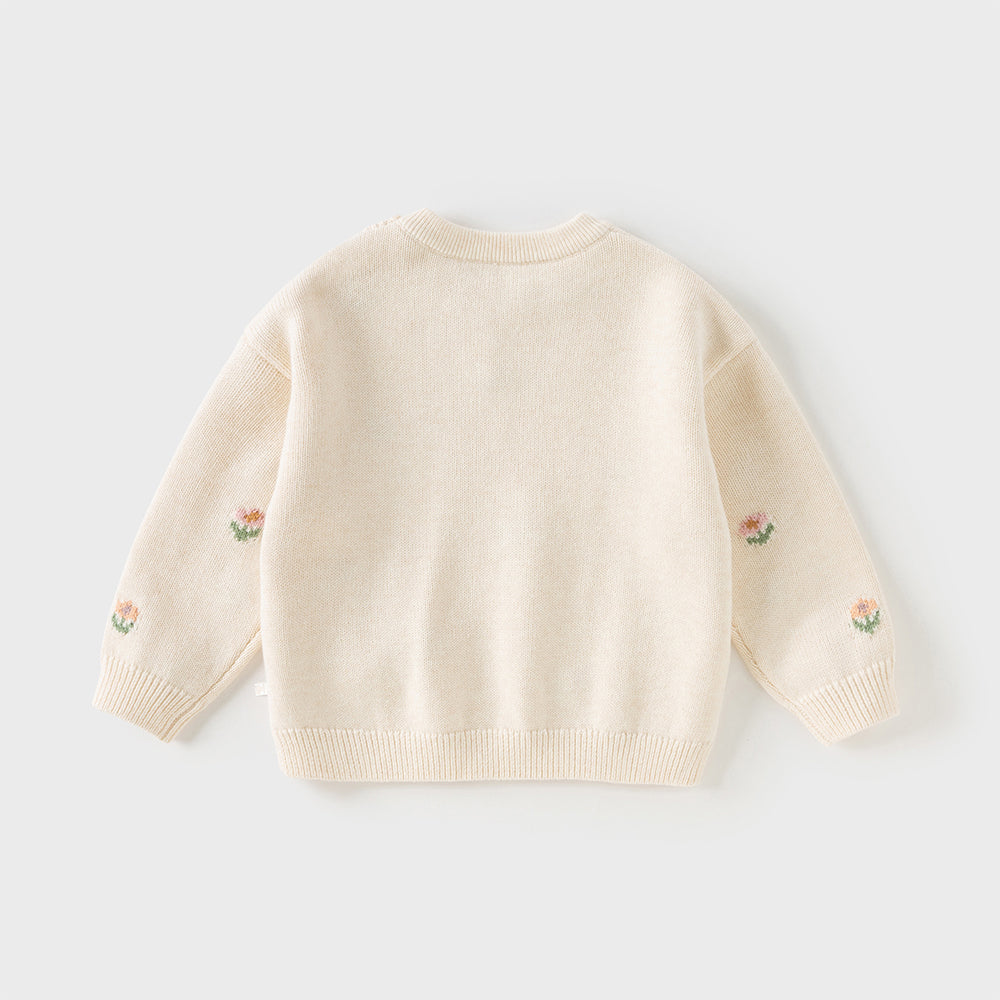 Dave&Bella Toddler Girls Sweet Apricot Soft Sweaters Tops