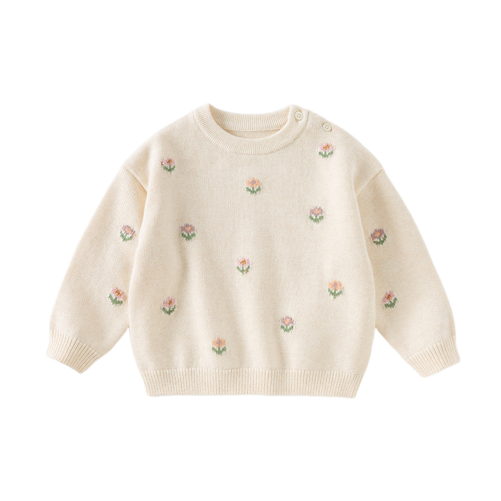 Dave&Bella Toddler Girls Winter Sweet Apricot Soft Sweaters Tops