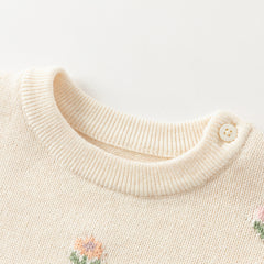 Dave&Bella Toddler Girls Winter Sweet Apricot Soft Sweaters Tops