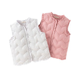 Dave&Bella Kids Girls Winter Pink/Purple Warm Outwear Down Vests