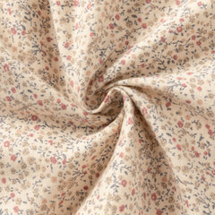 Dave&Bella Toddler Girls Charming Khaki Floral Print A-line Princess Dress(wallet bag)