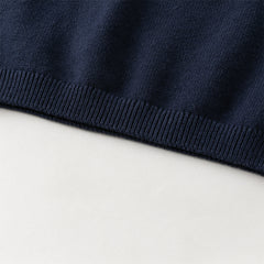 Dave&Bella Toddler Girls Navy Blue Lace Turtle Comfortable Sweaters Tops