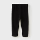 Dave&Bella Toddler Girls Breathable Cotton Soft Plush-lined Straight-leg Leggings