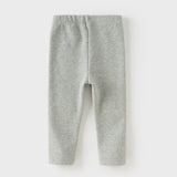 Dave&Bella Toddler Girls Breathable Cotton Soft Plush-lined Straight-leg Leggings