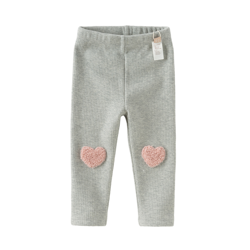 Dave&Bella Toddler Girls Breathable Cotton Soft Plush-lined Straight-leg Leggings