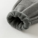 Dave&Bella Toddler Boys Outdoor Grey Warm Padded Drawstring Loose Sweatpants