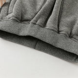 Dave&Bella Toddler Boys Outdoor Grey Warm Padded Drawstring Loose Sweatpants