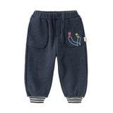 Dave&Bella Toddler Boys Outdoor Activities Drawstring Loose Sports Pants