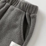 Dave&Bella Kids Girls/Boys Pink/Grey Cozy Fleece Hooded Coat Pant Suits