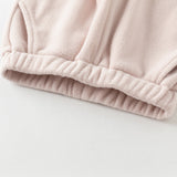Dave&Bella Kids Girls/Boys Pink/Grey Cozy Fleece Hooded Coat Pant Suits